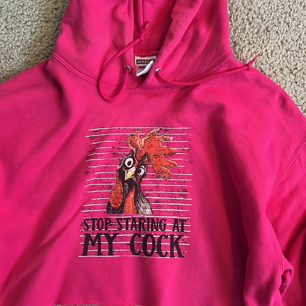 Stop staring crop hoodie